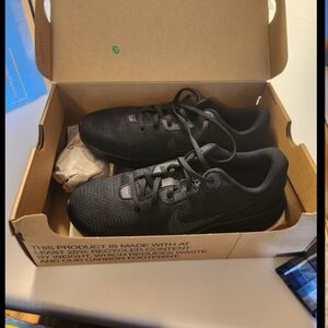 Black running shoes